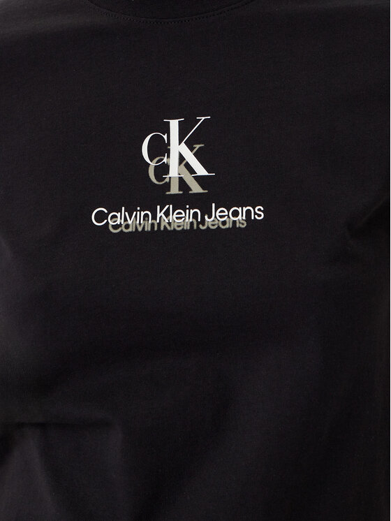 Calvin Klein Jeans Calvin Klein Jeans Marškinėliai Shadow Graphic J20J225545 Juoda Regular Fit