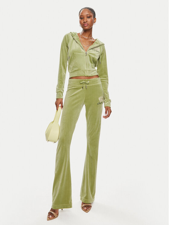 Juicy Couture Juicy Couture Majica dugih rukava Madison JCWAS23329 Zelena Slim Fit