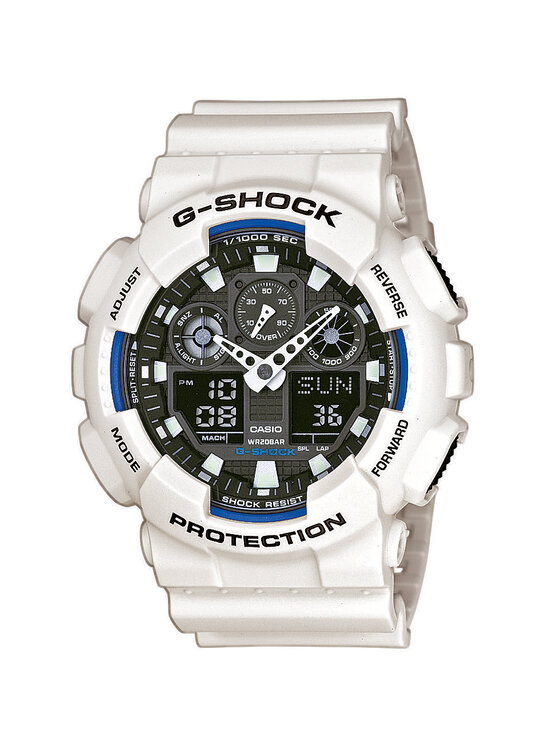Casio Casio Zegarek SET GA-100B-7AER + BEZEL 10589006 + PASEK 10527467 Niebieski
