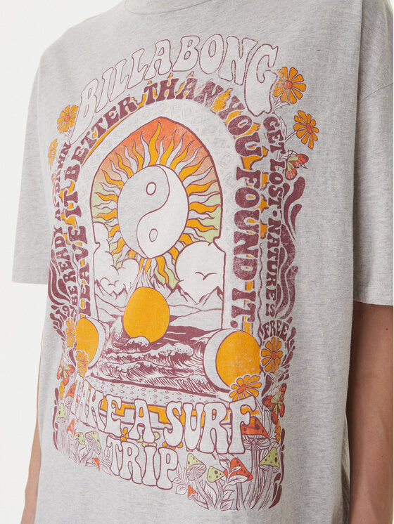 Billabong Billabong Marškinėliai Surf Trip EBJZT00593 Pilka Loose Fit