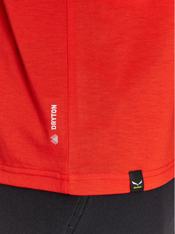 Salewa Salewa Technisches T-Shirt Solidlogo Dry 27340 Rot Regular Fit