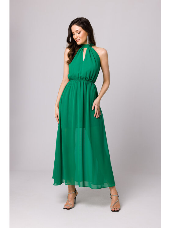Makover Makover Vestito da giorno K169 Verde Regular Fit