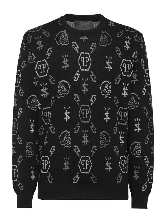 PHILIPP PLEIN PHILIPP PLEIN S dlhými rukávmi 8265 Čierna Regular Fit