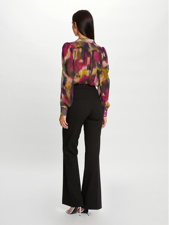 Morgan Morgan Stoffhose 232-PFLO.F Schwarz Flare Fit