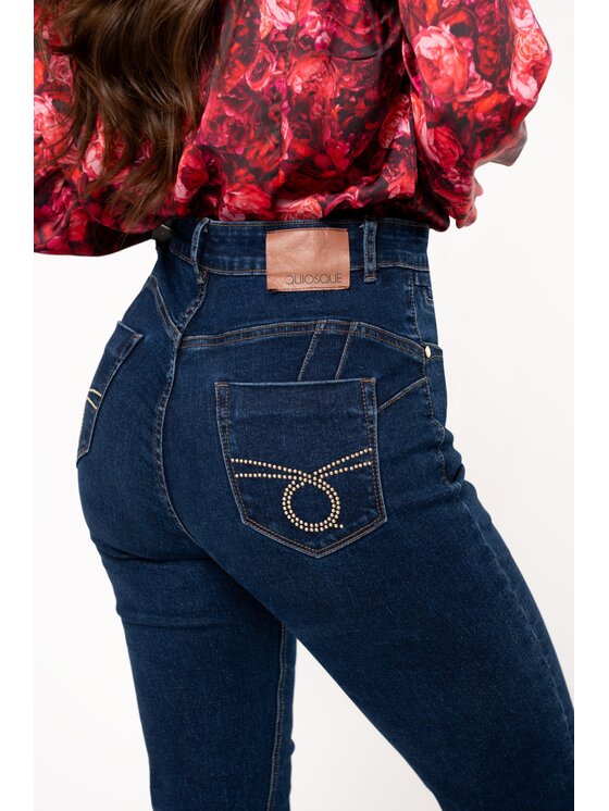 QUIOSQUE QUIOSQUE Dámské kalhoty 3TP001 Tmavomodrá Regular Fit