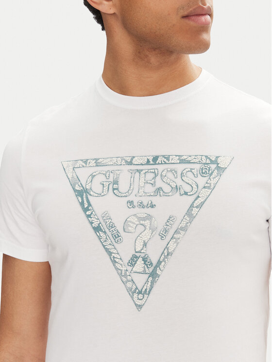 Guess Guess T-Shirt M5GI06 I3Z14 Biały Regular Fit