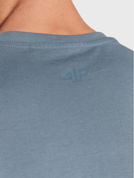4F 4F T-Shirt H4Z22-TSM035 Niebieski Regular Fit
