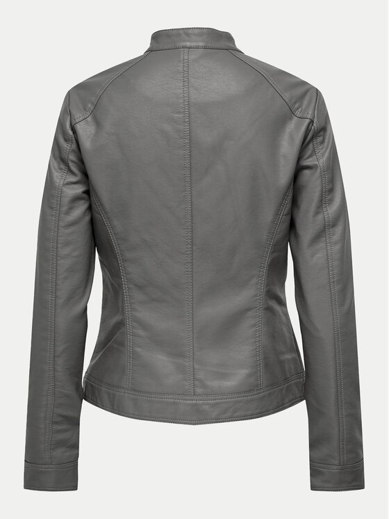 ONLY ONLY Giacca in similpelle Bandit 15081400 Grigio Regular Fit
