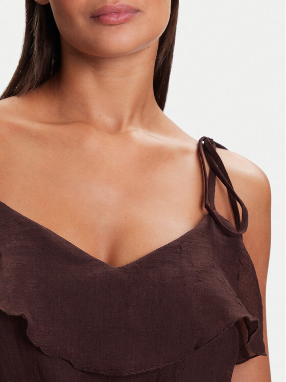 Vero Moda Vero Moda Cocktail obleka Sabrina 10344471 Rjava Regular Fit