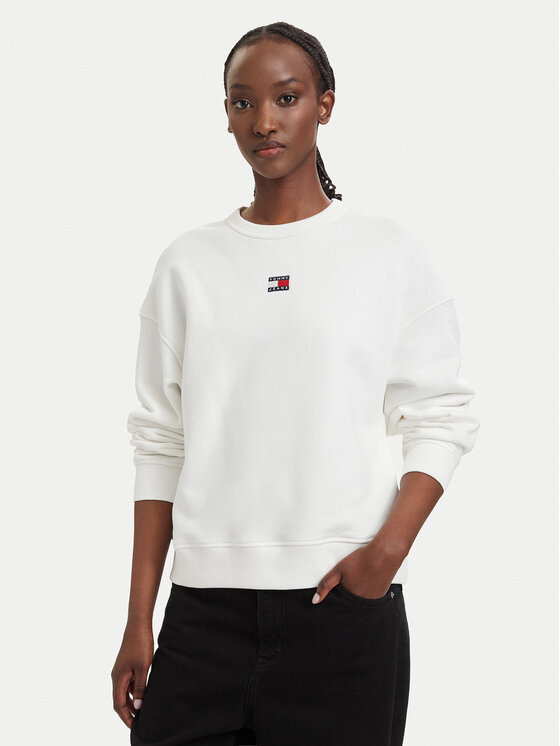 Tommy Jeans Tommy Jeans Džemperis ar kapuci DW0DW17325 Balts Boxy Fit