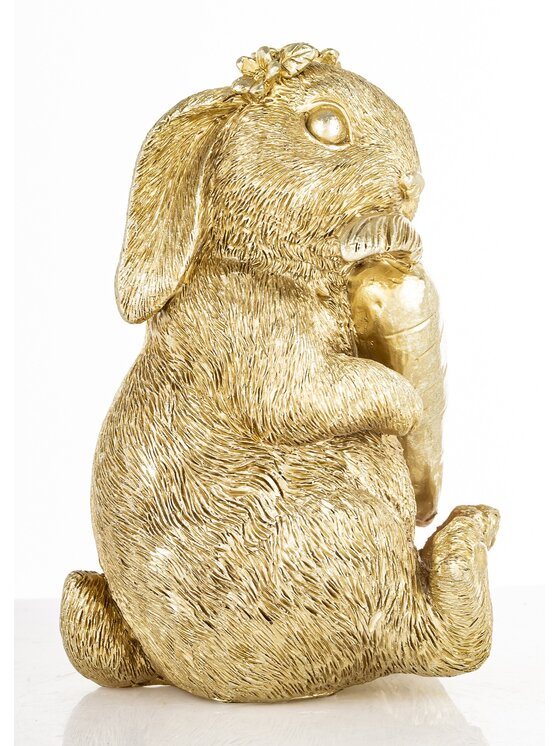MIAhome MIAhome Figurka króliczka z marchewką KAROTO-3 Złoty