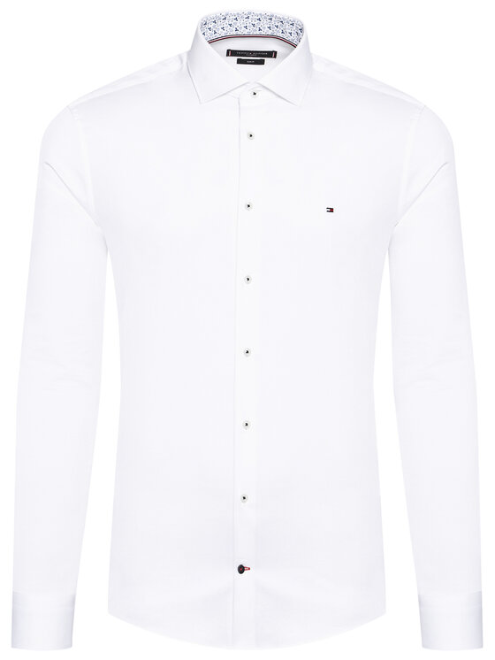 Tommy Hilfiger Tailored Tommy Hilfiger Tailored Πουκάμισο Solid MW0MW16489 Λευκό Slim Fit