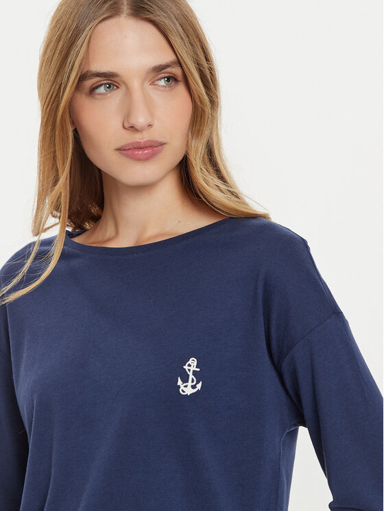 United Colors Of Benetton United Colors Of Benetton Koszulka piżamowa 3Y5E3M063 Granatowy Regular Fit