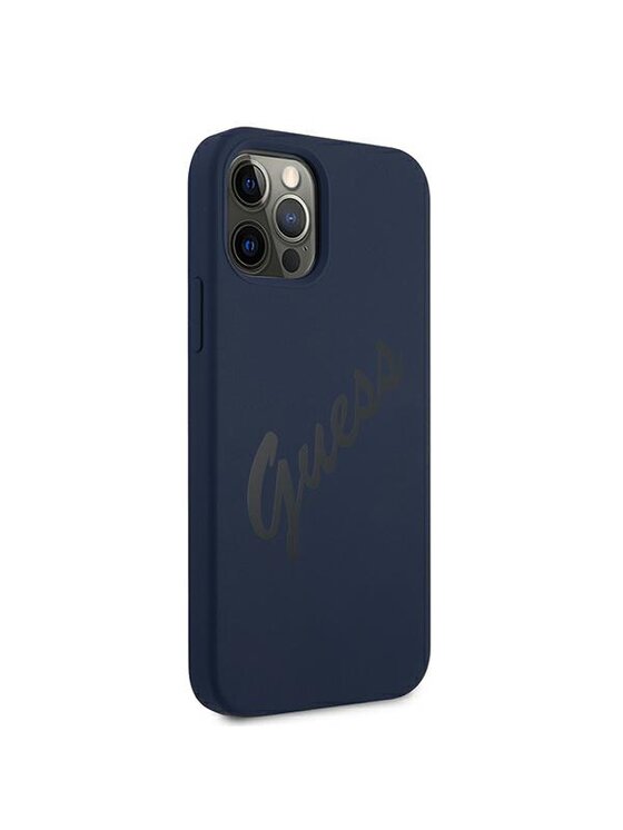 Guess Guess Etui na telefon iPhone 12/12 Pro Niebieski