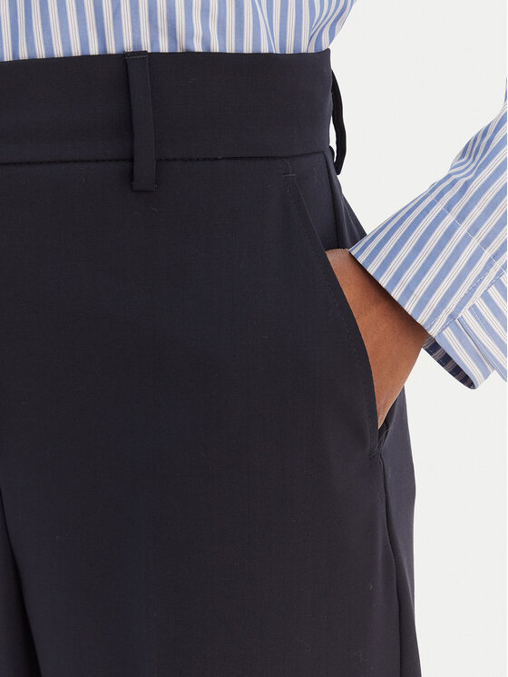 Weekend Max Mara Weekend Max Mara Palazzo hlače Visivo 2615131041 Tamnoplava Relaxed Fit