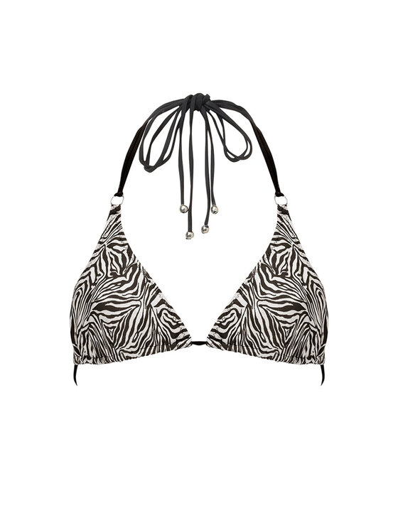 Love and Hate Love and Hate Bikini pezzo sopra Zebra Nero