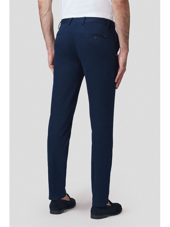 Lancerto Lancerto Chinosy Mikkeli SP082125000001 Granatowy Regular Fit