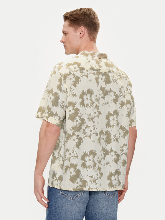 Calvin Klein Calvin Klein Košeľa Flower K10K112703 Béžová Regular Fit