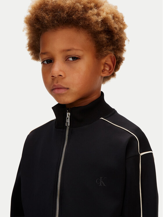 Calvin Klein Jeans Calvin Klein Jeans Суитшърт Piping IB0IB02631 Черен Regular Fit