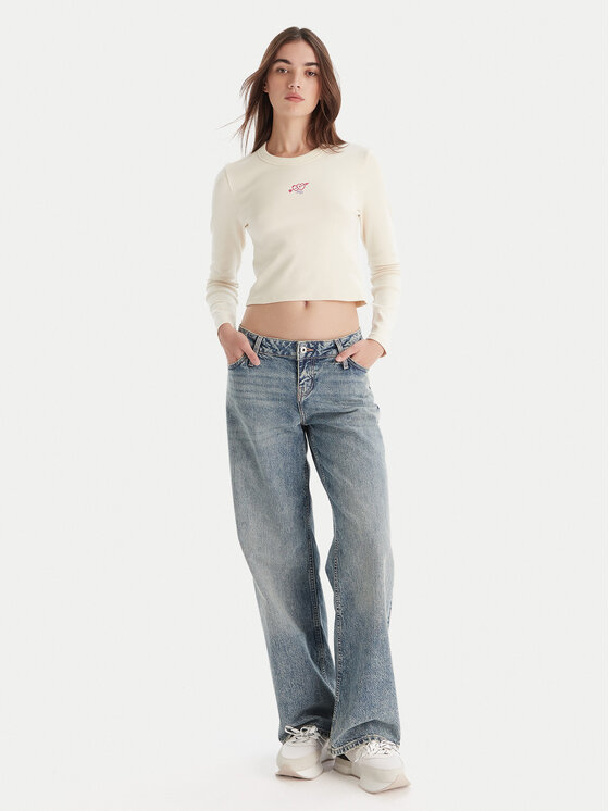 HUGO HUGO Bluzka Duspark 50550132 Kremowy Slim Fit