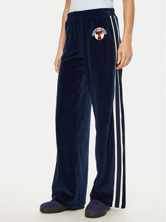 Tommy Jeans Tommy Jeans Teplákové kalhoty Velvet DW0DW20542 Modrá Regular Fit