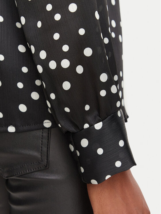 Rinascimento Rinascimento Πουκάμισο CFC0130434003 Μαύρο Loose Fit