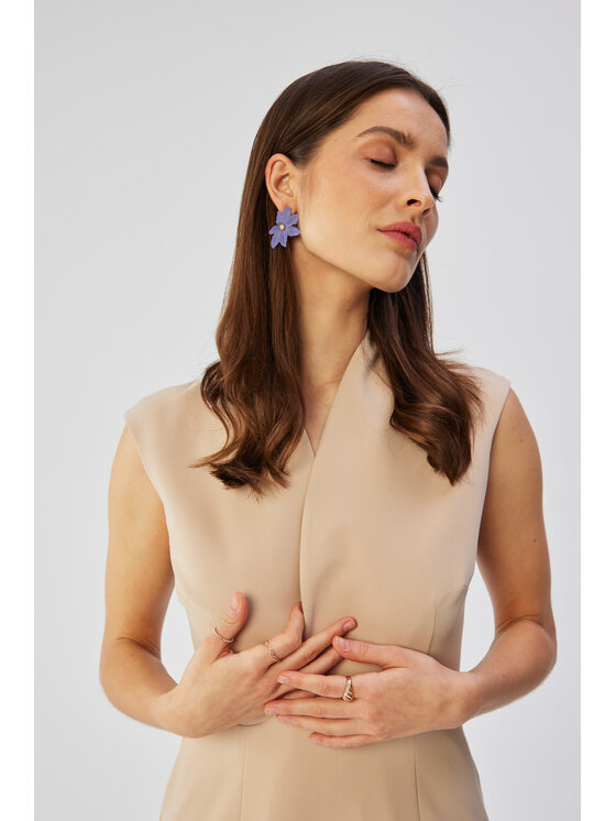 Stylove Stylove Večerní šaty S360 Béžová Comfortable Fit
