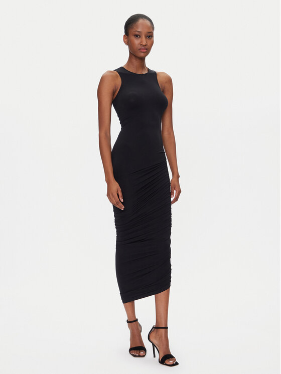 Wolford Wolford Koktejlové šaty Crescent Drape 57183 Černá Slim Fit