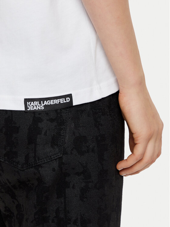 Karl Lagerfeld Jeans Karl Lagerfeld Jeans Тишърт A1W17031 Бял Regular Fit