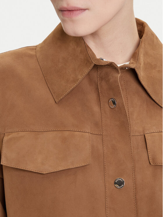 MAX&Co. MAX&Co. Μπουφάν δερμάτινο Stallo 2526446011200 Καφέ Loose Fit