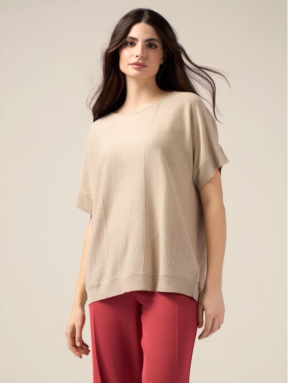 Oltre Oltre Cardigan M163E001817N0R2 Écru Over Fit