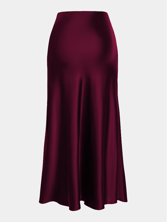 Cat&Cat Cat&Cat Maxi sukně maxi - jedwabna Bordó Regular Fit
