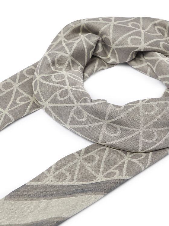 Calvin Klein Calvin Klein Šátek Emblem Aop Jacquard Square Scarf LV04F8080G Šedá