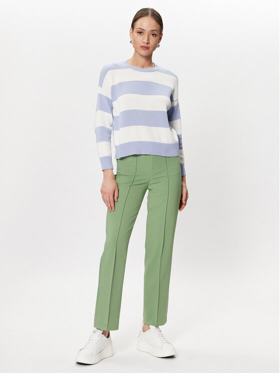 United Colors Of Benetton United Colors Of Benetton Medžiaginės kelnės 4LKVDF037 Žalia Straight Fit