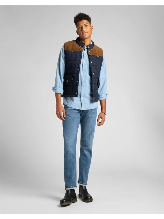 Lee Lee Gilet PADDED VEST Marrone Regular Fit
