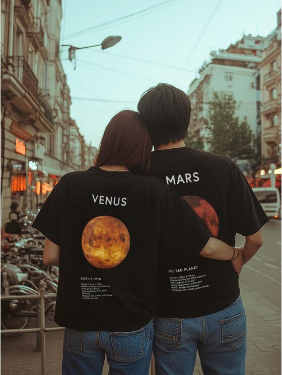 MyStars MyStars T-Shirt 122907 Czarny Oversize
