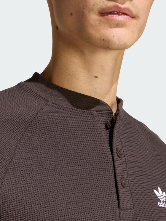 adidas adidas Longsleeve Trefoil Essentials Tee Brązowy Loose Fit