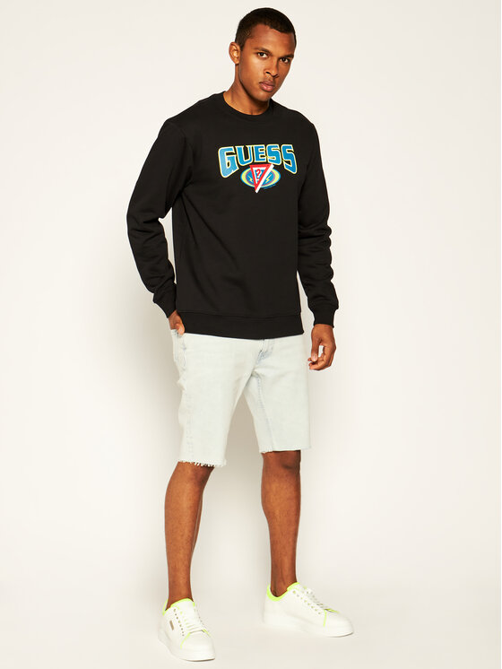 Guess Guess Džemperis J BALVIN Logo M0FI0M RA1C0 Juoda Regular Fit
