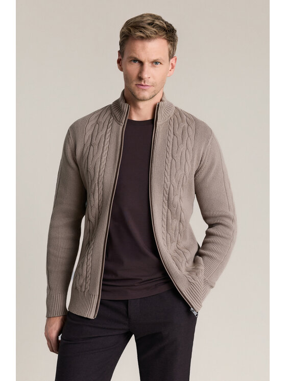 Lancerto Lancerto Sweter Jorund SW073226000081 Beżowy Regular Fit