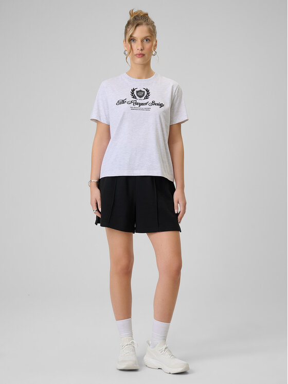 4F 4F T-Shirt SPORTS CLUB Szary jasny Boxy Fit