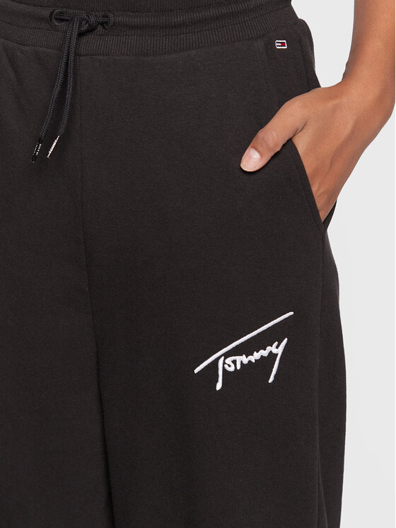 Tommy Jeans Tommy Jeans Долнище анцуг Signature DW0DW13821 Черен Regular Fit