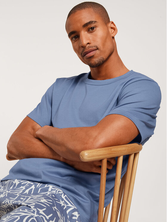 Calida Calida T-Shirt 14569 Niebieski Regular Fit