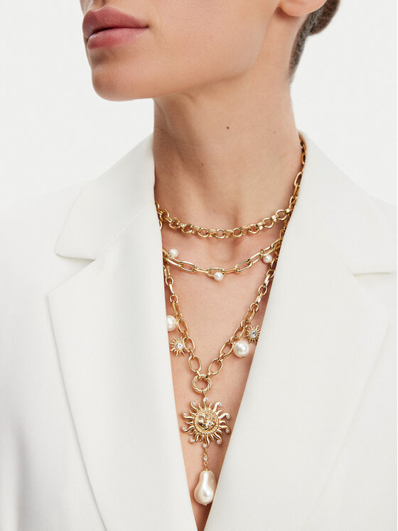 Guess Guess Ogrlica JUBN05 086JW Zlatna
