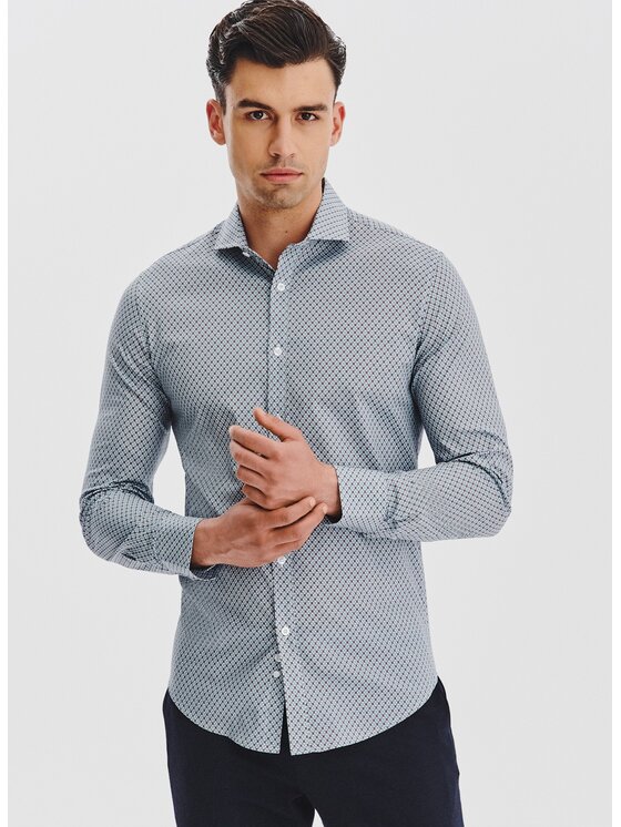 Pako Lorente Pako Lorente Koszula P25WF-1X-023 Niebieski Slim Fit