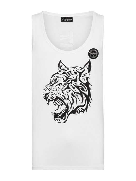 Plein Sport Plein Sport Tank top 1253 Biały Regular Fit