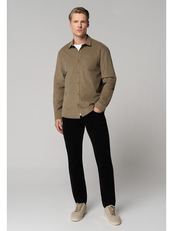Volcano Volcano Koszula K-MIXO Khaki Regular Fit