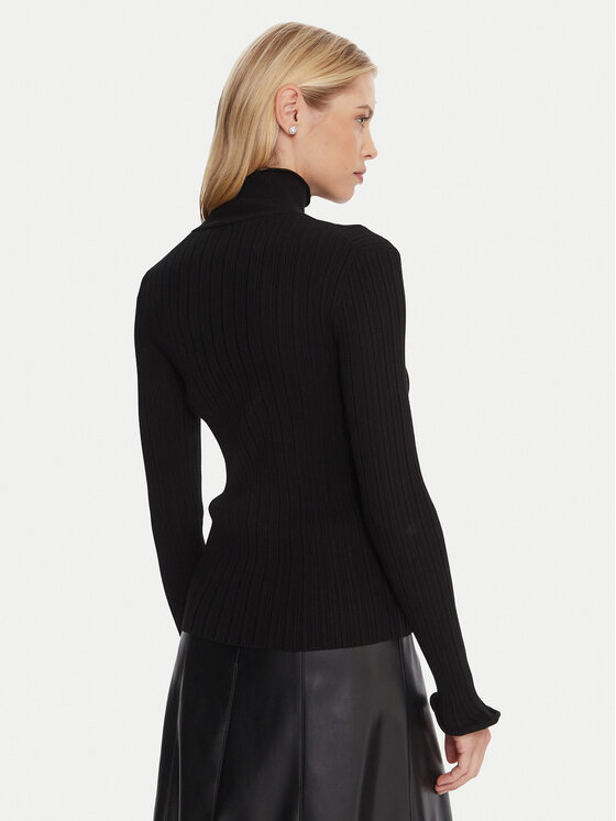 Marella Marella Bluză cu gât Iato 2523366092 Negru Slim Fit