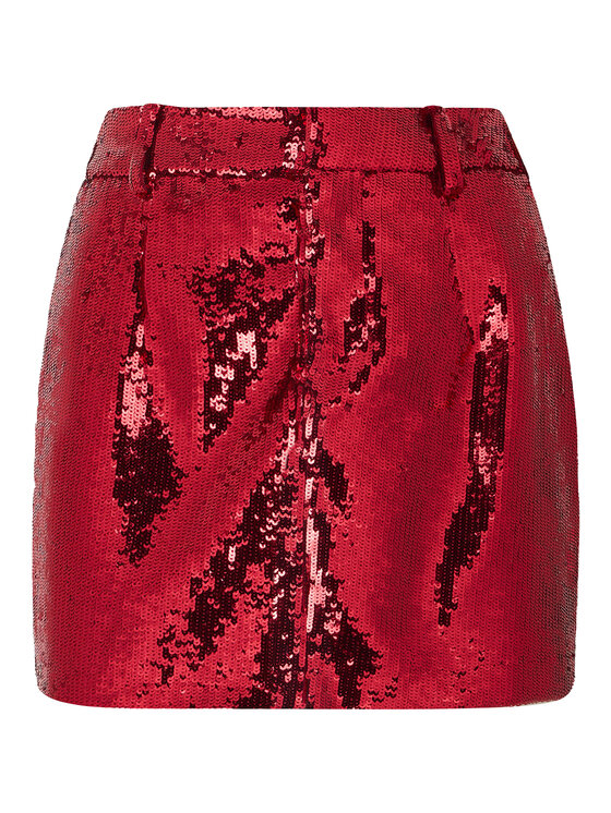 PHILIPP PLEIN PHILIPP PLEIN Spódnica mini 26487 Czerwony Slim Fit