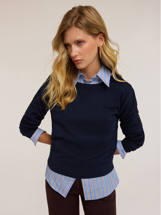 Motivi Motivi Cardigan M364W003525N034 Blu Regular Fit