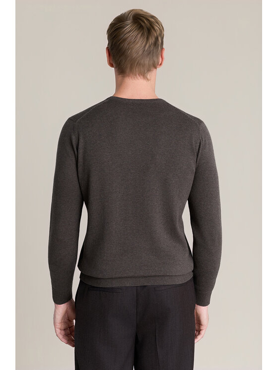 Lancerto Lancerto Sweter Christopher SW073226000032 Brązowy Regular Fit